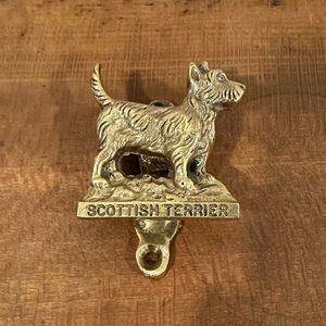 Vintage Dog Scotch Terrier Brass Door Knocker Handcrafted